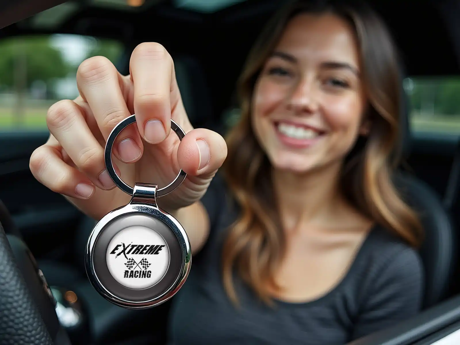 Key Ring Holder Fob Stylish Alloy Minimal
